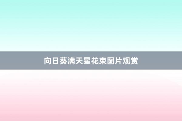向日葵满天星花束图片观赏